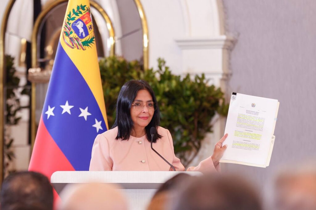 Vicepresidenta Rodríguez: Ante una agresión militar de EE.UU. será decretado el Estado de Conmoción Externa